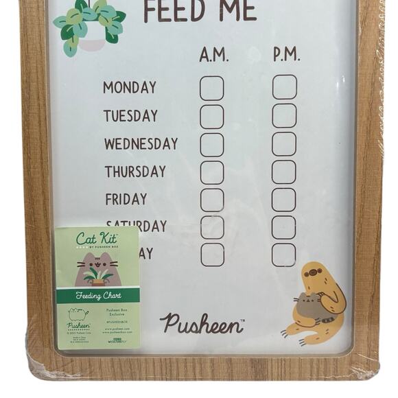 BRAND NEW Pusheen Box Cat Kit Feeding Chart Reminder Dry Erase Board Spring 2022 - Picture 4 of 10